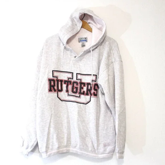 Vintage Rutgers University Hooded Sweatshirt XL - Picture 5 of 5